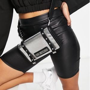 Moschino silver crossbody / belt bag